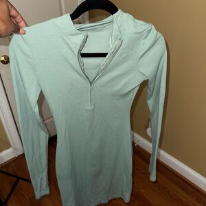 Mint Green Long Sleeve Dress